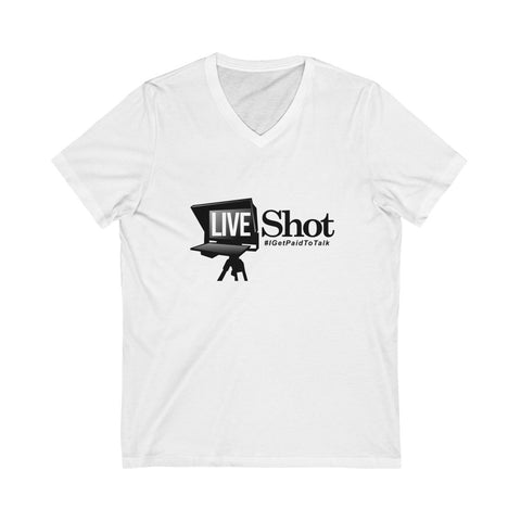 "Live Shot" Unisex Jersey Short Sleeve V-Neck Tee