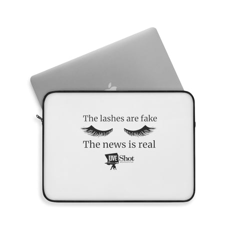 "The Lashes Are Fake, The News Is Real" Laptop Sleeve